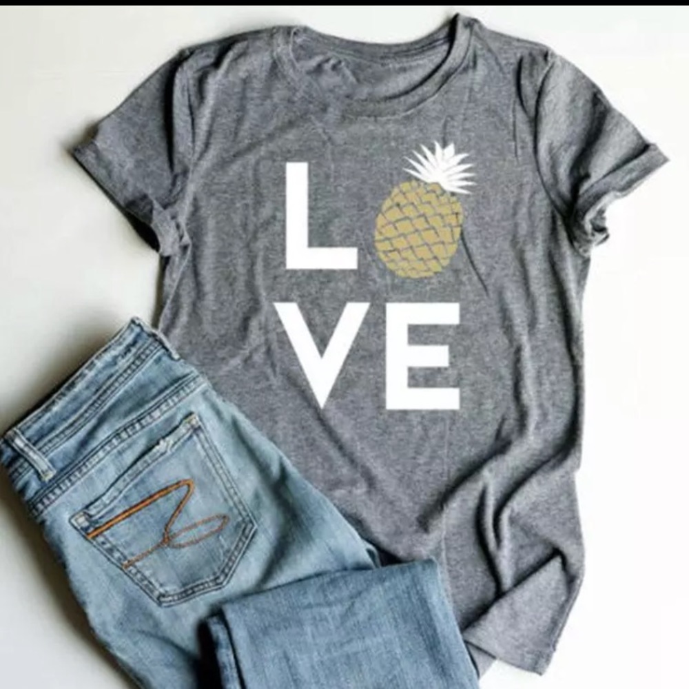 LOVE Soft Pinapple Tee